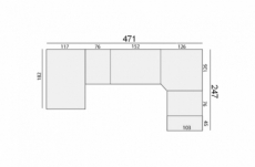 1er paiement : canapé d'angle cuir buffle italien 7/8 places , bellissimo, blanc et noir, angle droit sur mesure personnalisé, total 3118 euros